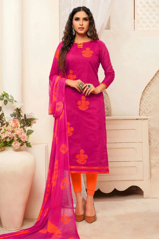 Pink Unstitched Modal Silk Straight Suit NCUS11610236