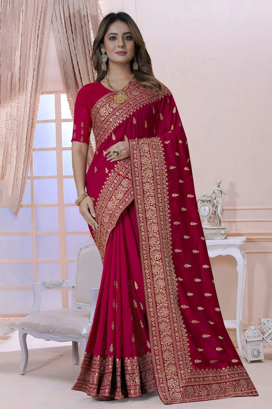 Pink Vichitra Silk Saree NCSD10910322
