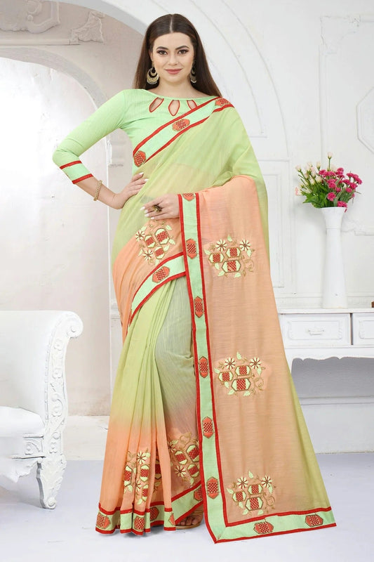 Pista Green Art Silk Designer Saree NCLC11210486
