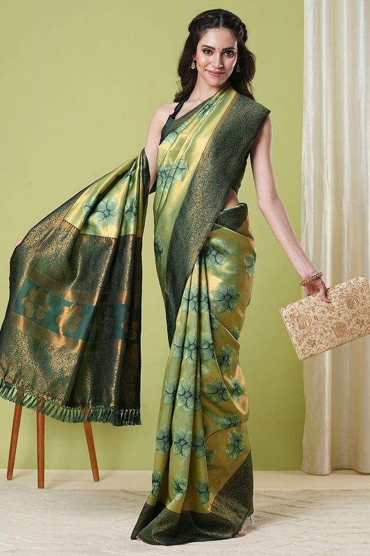 Pista Green Banarasi Silk Traditional Saree NCSD11111154