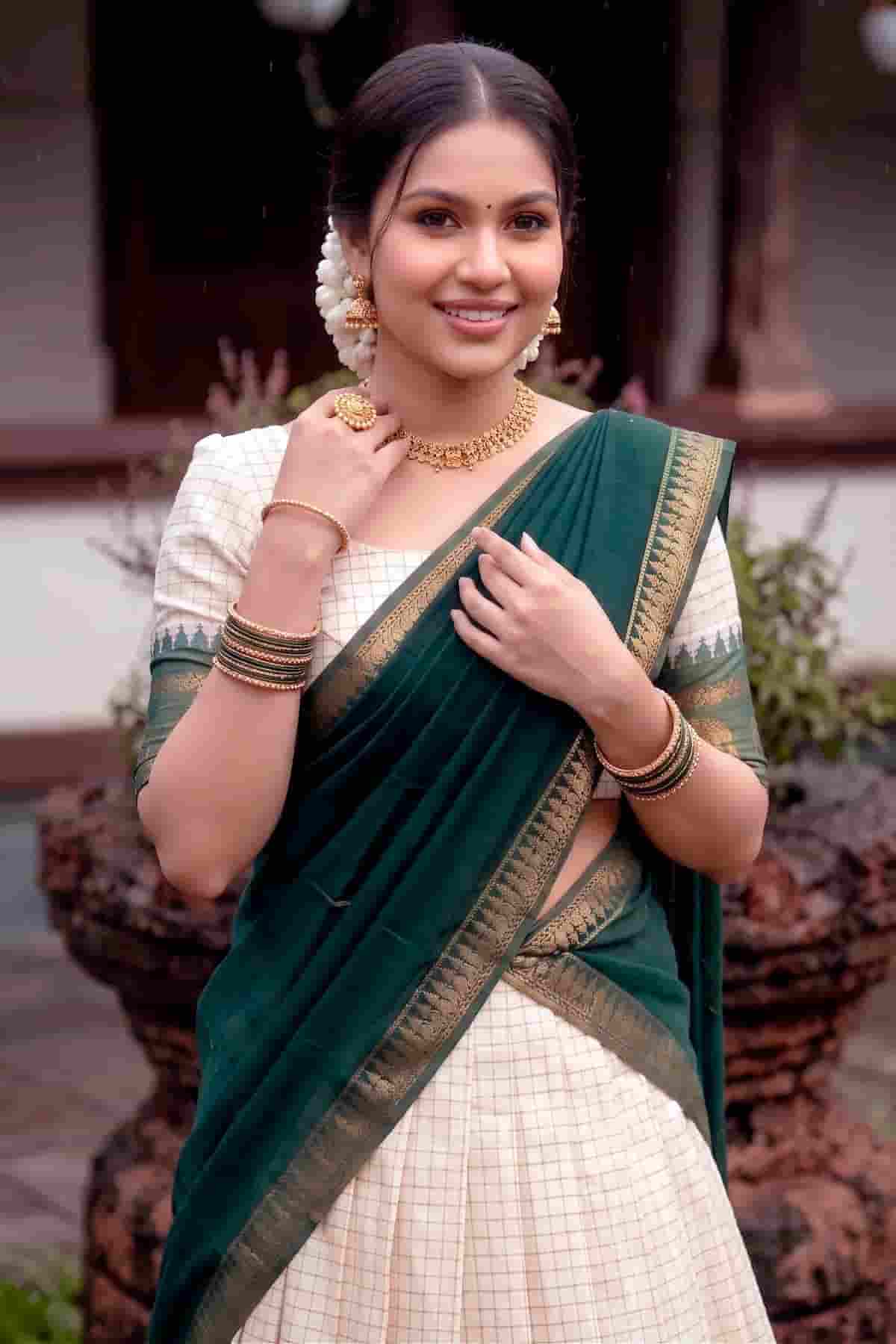 Poly Cotton Zari Woven Work Stitched Lehenga Choli In Green Colour NCLD1300017