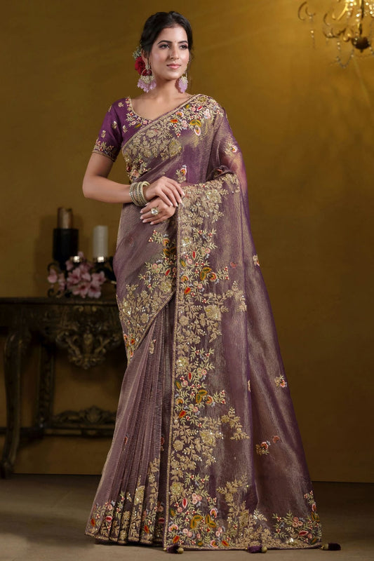 Purple Banarasi Designer Saree NCSD11111184