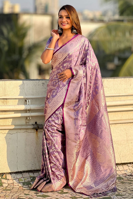 Purple Banarasi Silk Traditional Saree NCSD11111803