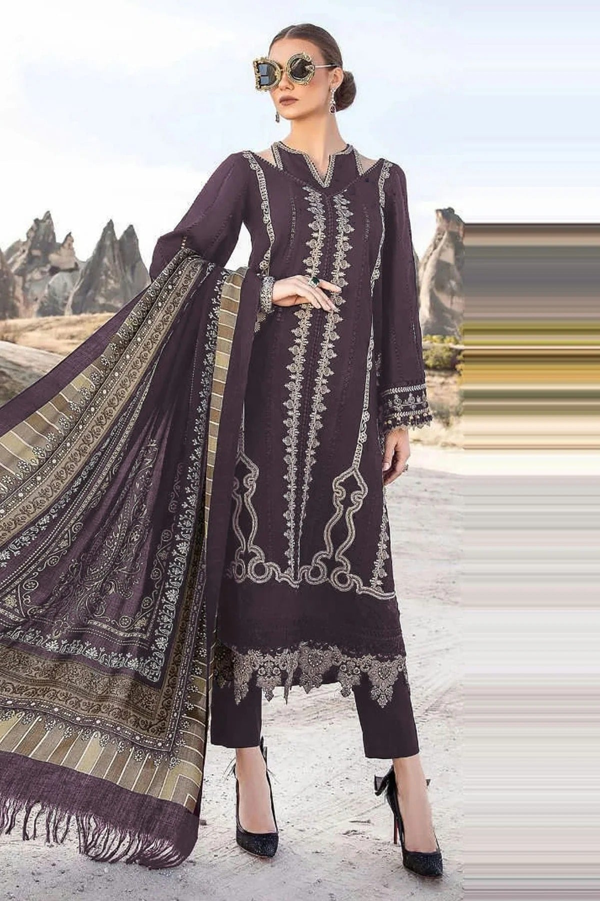 Purple Faux Georgette Pakistani Suit NCSM11410561