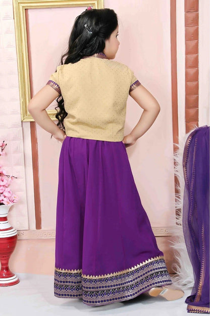 Purple Faux Georgette Party Wear Lehenga Choli NCGW10710803