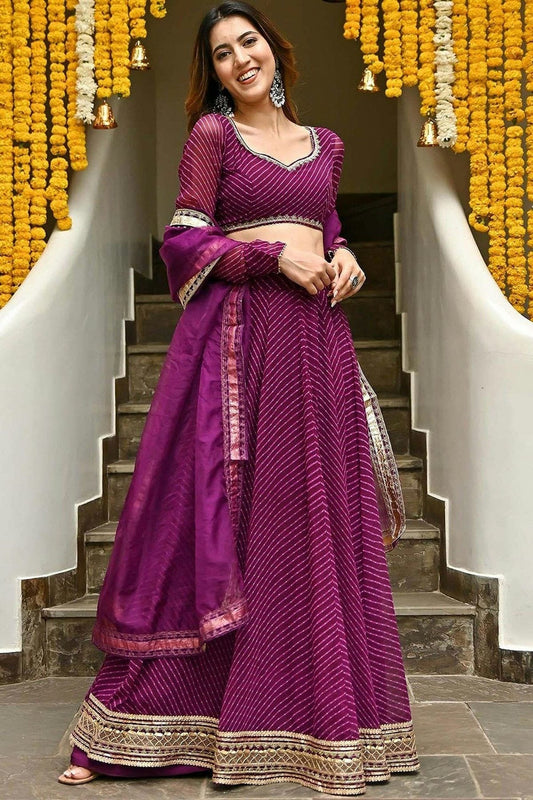 Purple Georgette Lehenga Choli NCLC10110114