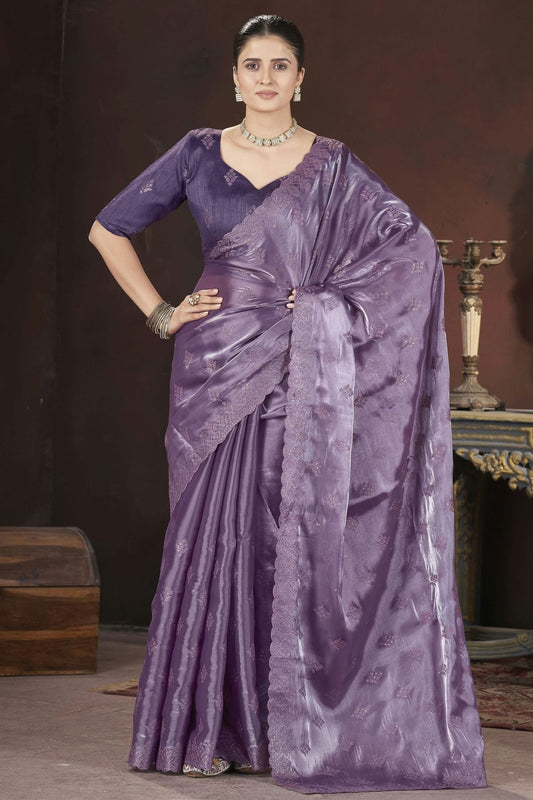 Purple Jimmy Choo Designer Saree NCSD11111207