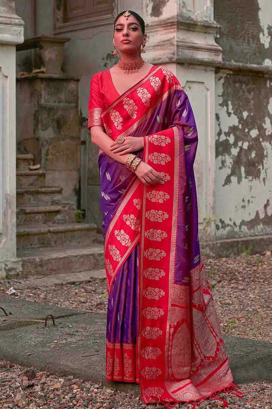 Purple Kanchi Silk Traditional Saree NCSD12610129