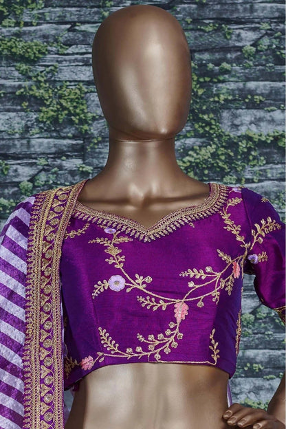Purple Mulberry Silk Lehenga Choli NCLC10110290