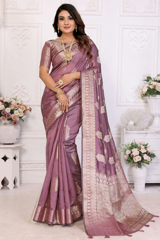 Purple Organza Traditional Saree NCSD11111086