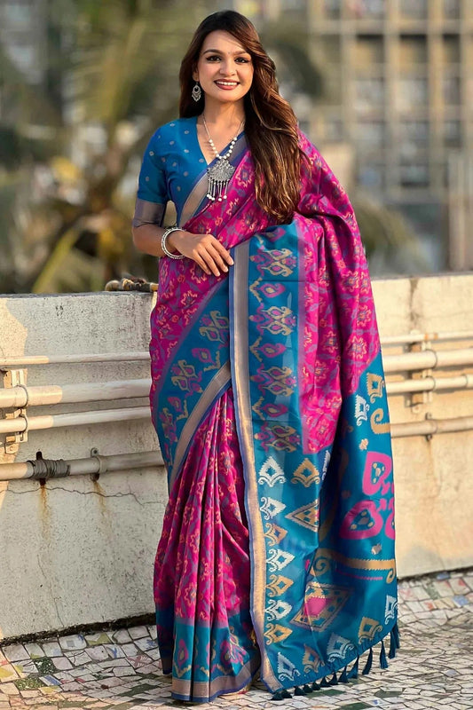Purple Patola Silk Traditional Saree NCSD11111130