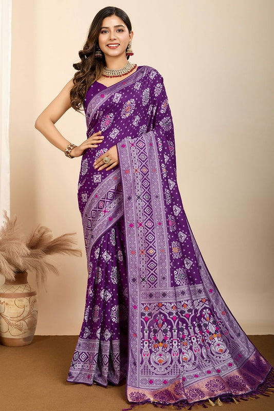 Purple Soft Silk Traditional Saree NCSD11111105