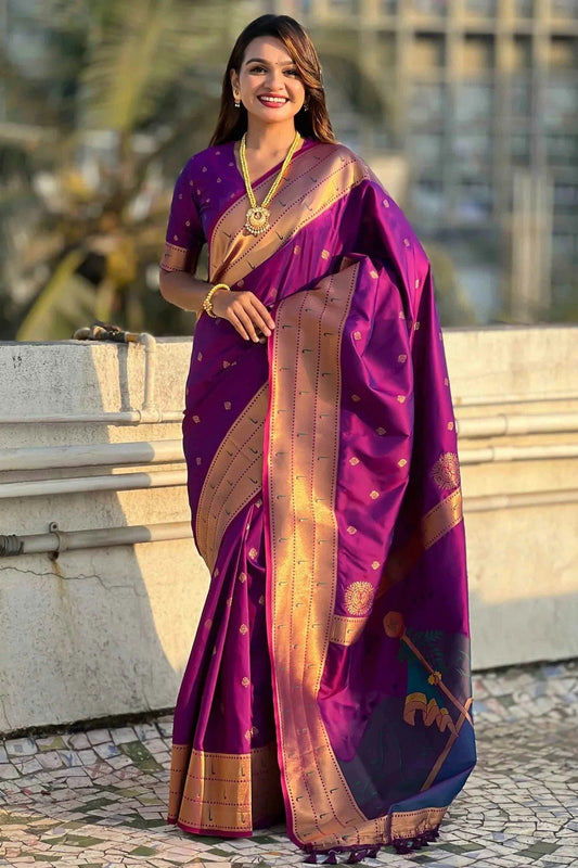 Purple Soft Silk Traditional Saree NCSD11111117
