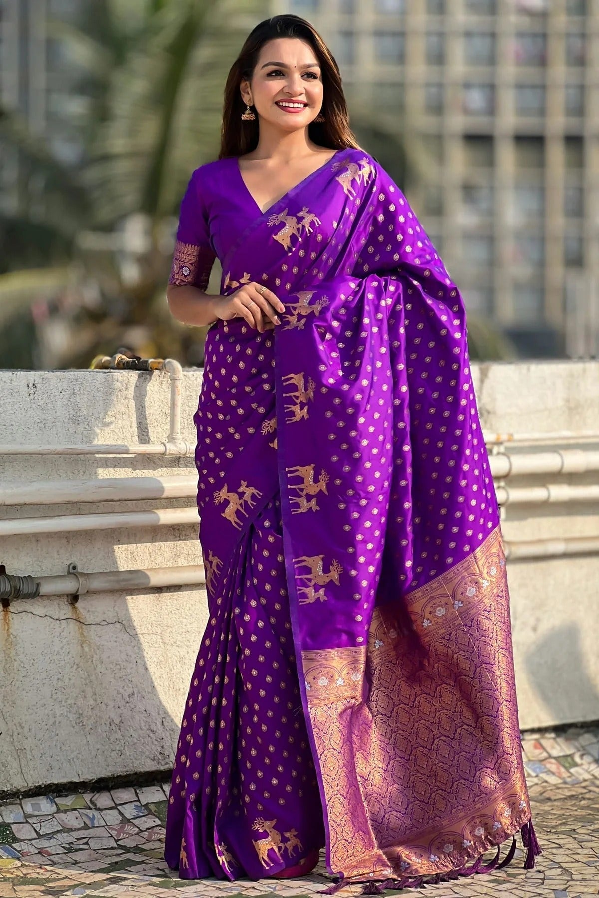 Purple Soft Silk Traditional Saree NCSD11111142