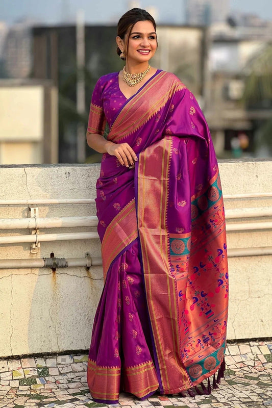 Purple Soft Silk Traditional Saree NCSD11111866