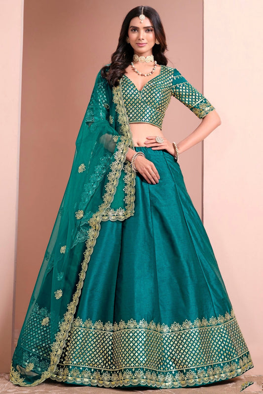 Rama Green Art Silk Lehenga Choli NCLC10510142