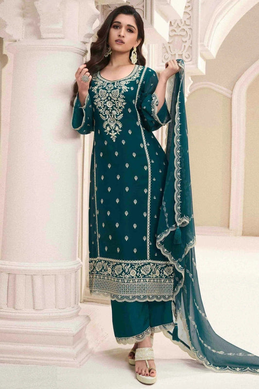 Rama Green Chiffon Palazzo Pant Suit NCSM11110770
