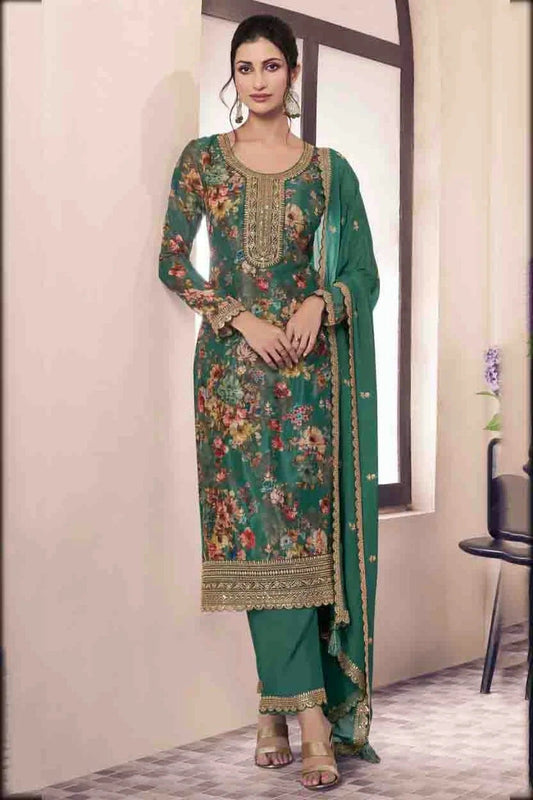 Rama Green Chinon Pant Style Suit NCSM11410247