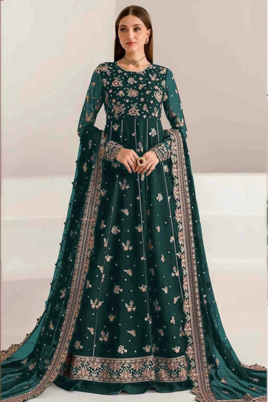 Rama Green Faux Georgette Anarkali Suit NCSM11410136