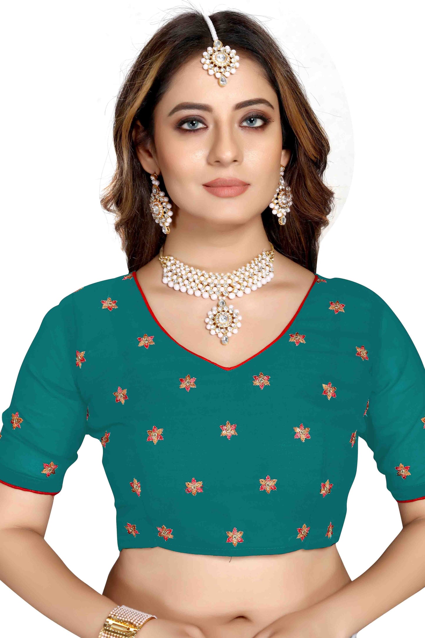Rama Green Georgette Designer Saree NCSD10910755