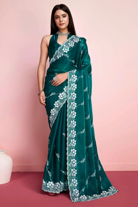 Rama Green Jimmy Choo Saree NCSD11112447