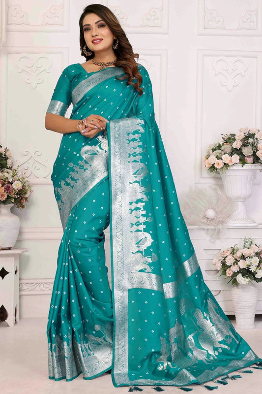 Rama Green Kochi Silk Traditional Saree NCSD11110820