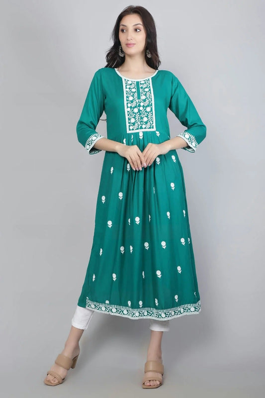 Rama Green Rayon Kurti NCKR11112122
