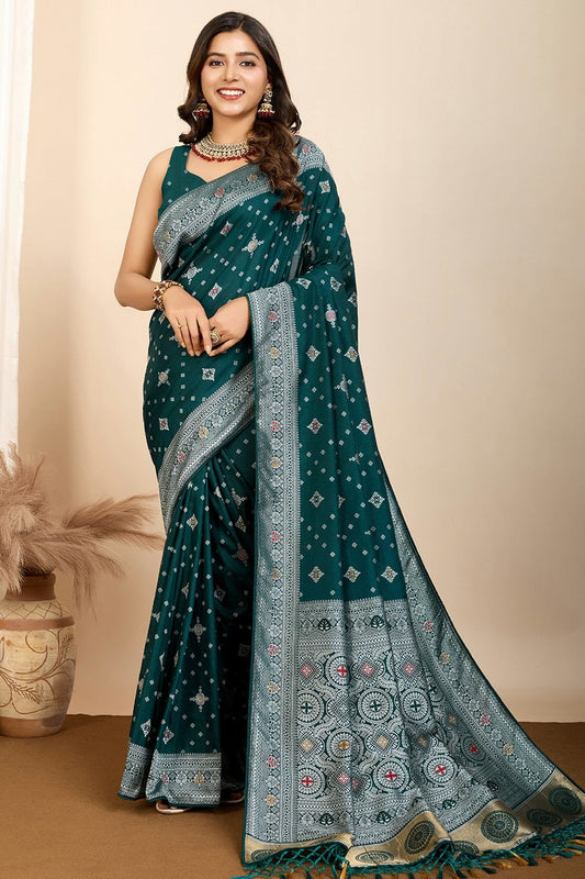 Rama Green Soft Silk Traditional Saree NCSD11111102