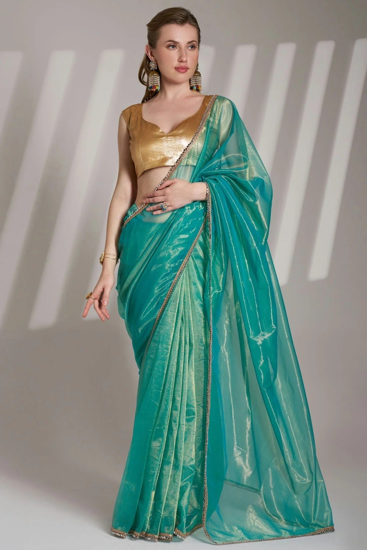 Rama Green Twill Net Saree NCSD11111066