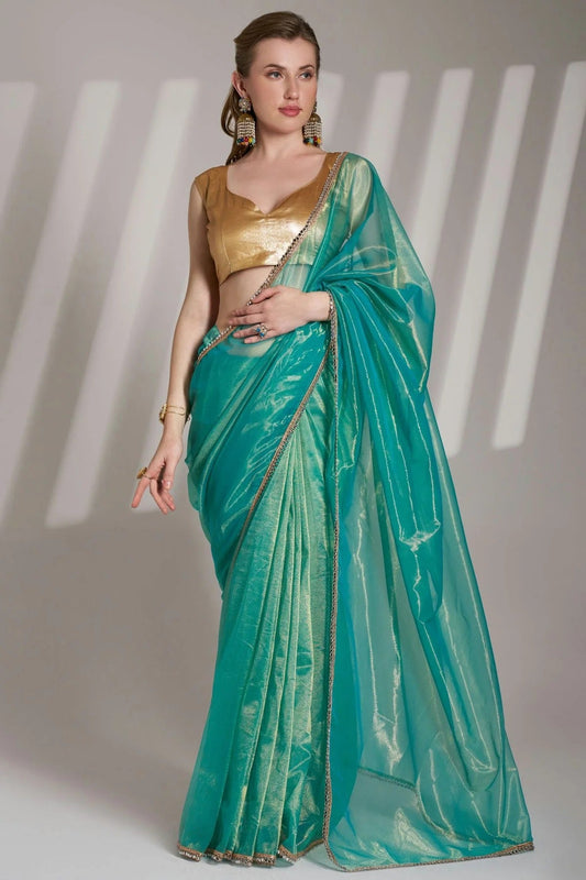 Rama Green Twill Net Saree NCSD11111066