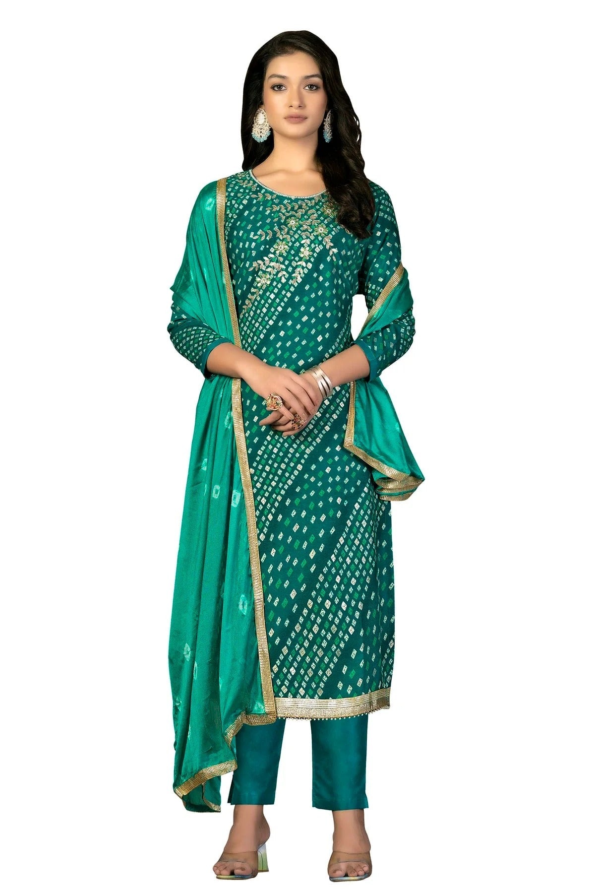 Rama Green Unstitched Jam Cotton Straight Suit NCUS11610343