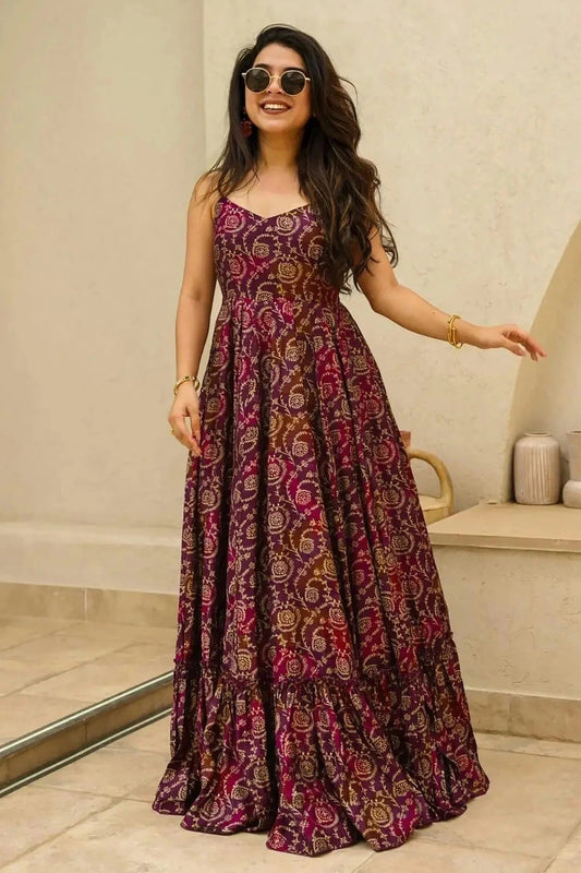 Rayon Readymade Long Gown NCGW11112417