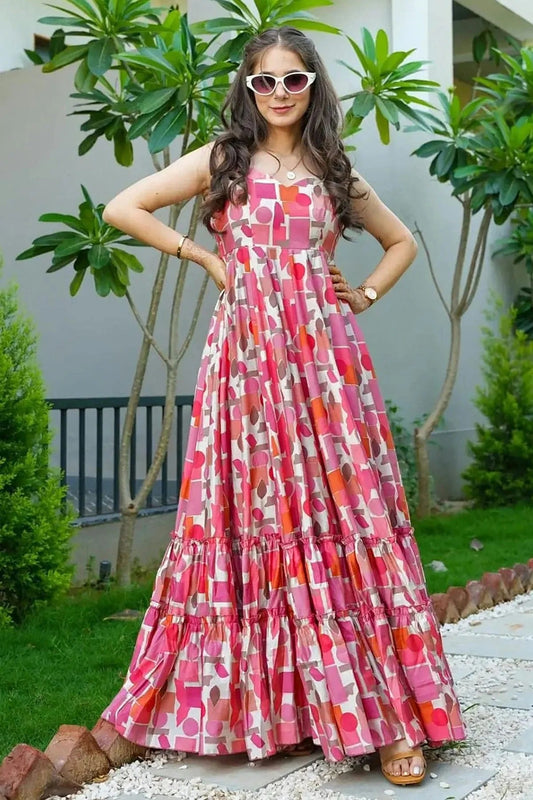 Rayon Readymade Long Gown NCGW11112420