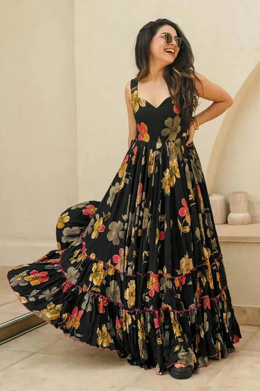 Rayon Readymade Long Gown NCGW11112423