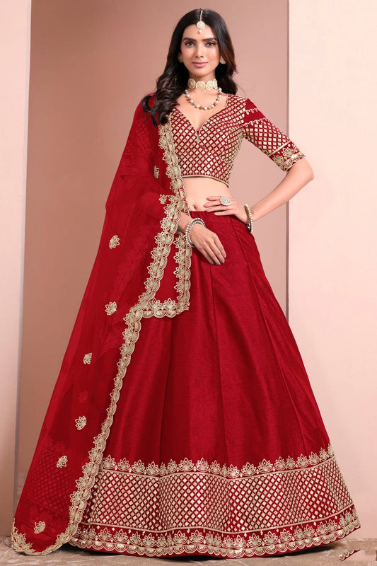 Red Art Silk Lehenga Choli NCLC10510139