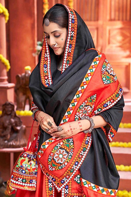 Red Art Silk Navratri Lehenga Choli NCLC12410122