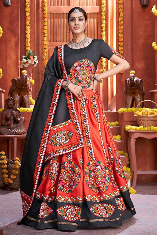 Red Art Silk Navratri Lehenga Choli NCLC12410122