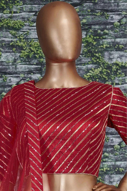 Red Banglory Silk Lehenga Choli NCLC10110279