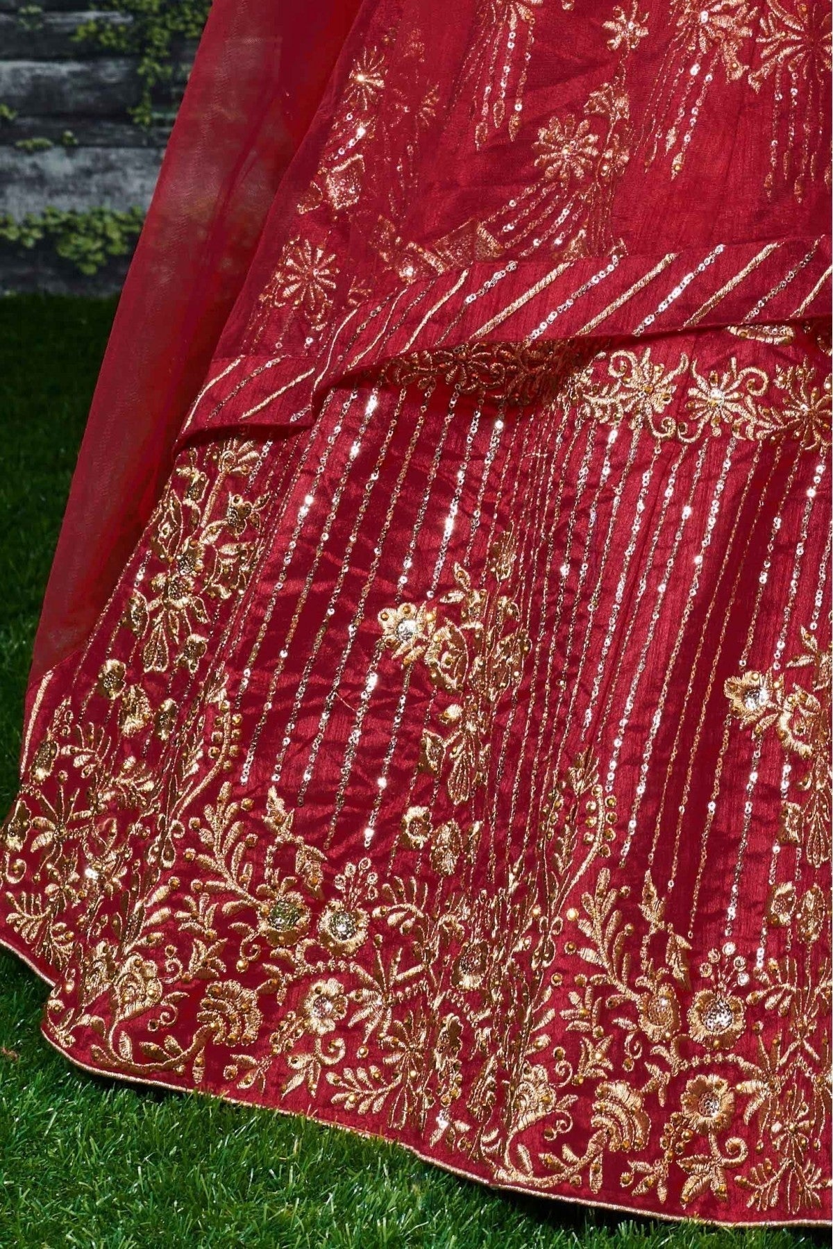 Red Banglory Silk Lehenga Choli NCLC10110279