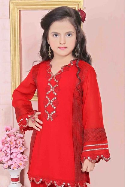 Red Faux Georgette Party Wear Patiala Suit NCGW10710807