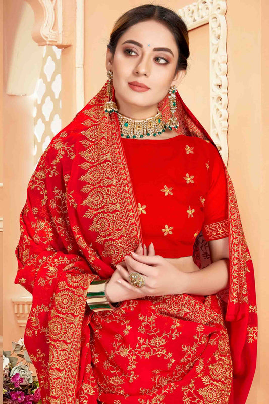 Red Georgette Designer Saree NCSD10910749