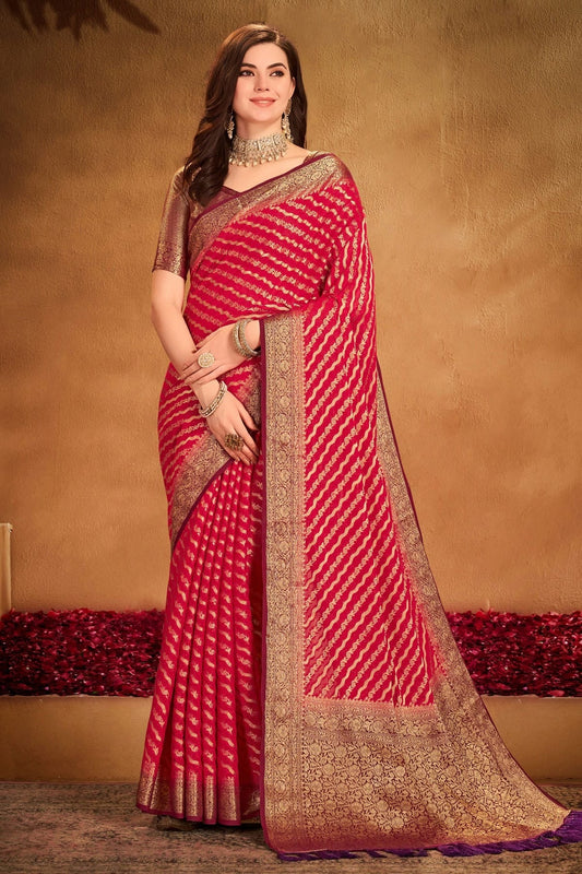 Red Georgette Traditional Saree NCSD11111500
