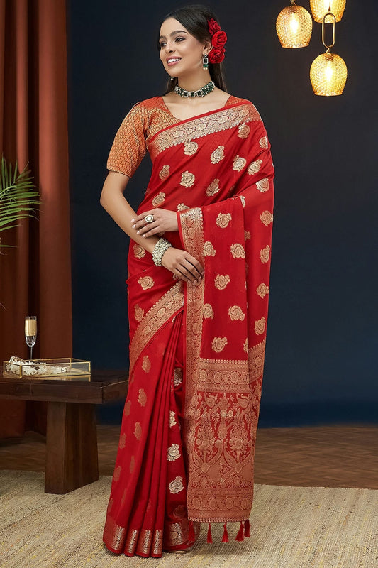 Red Georgette Traditional Saree NCSD11111506