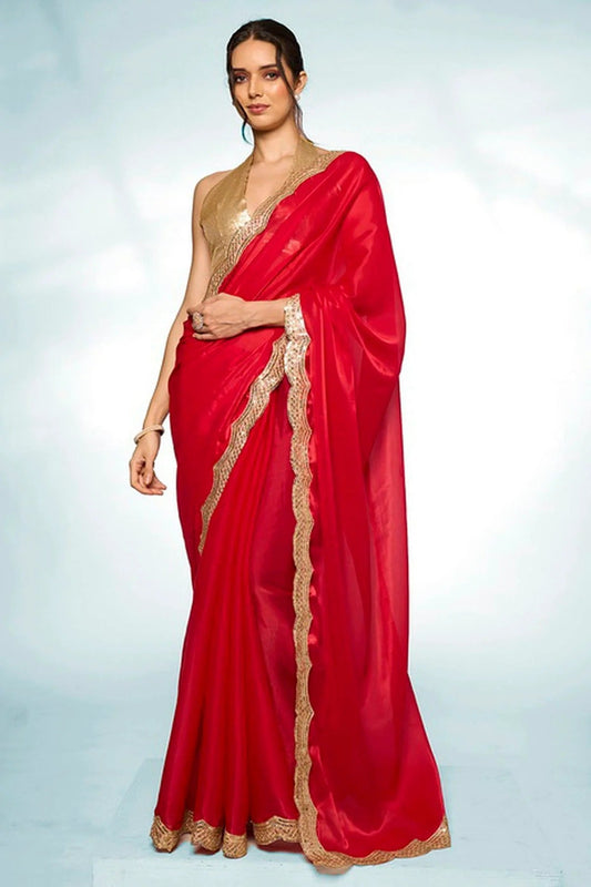 Red Jimmy Choo Designer Saree NCSD11111819