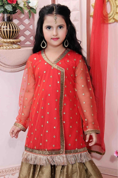 Red Net Party Wear Sharara Suit NCGW10710769