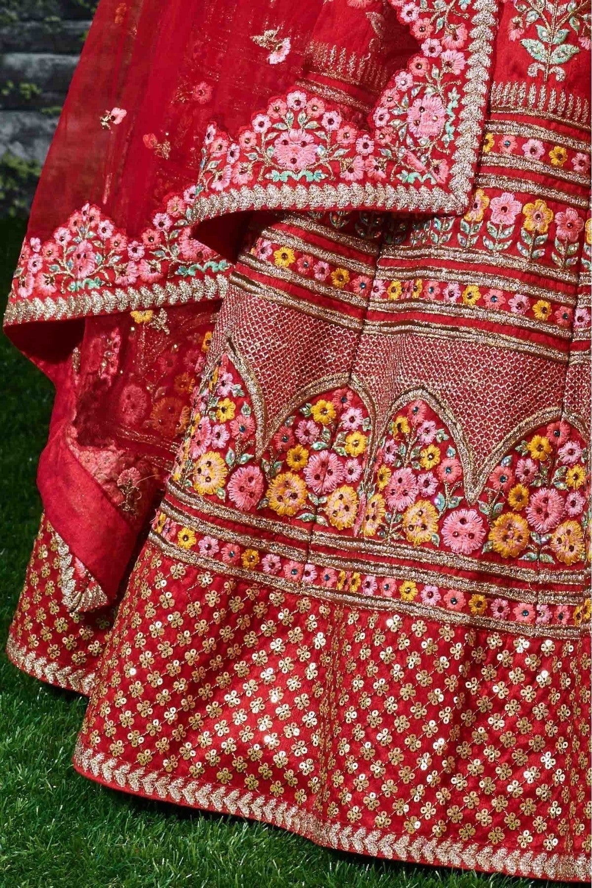 Red Silk Lehenga Choli NCLC10110262