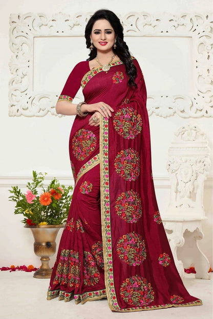 Red Silk Saree NCSD11210595