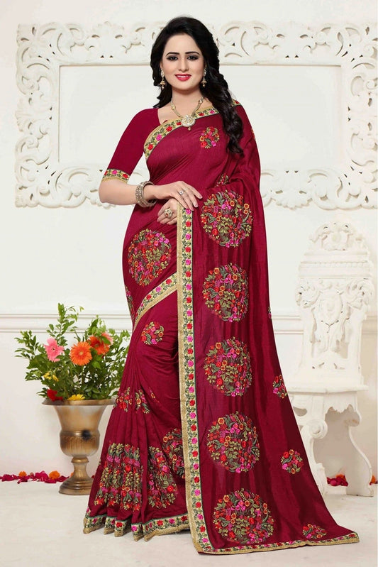 Red Silk Saree NCSD11210595