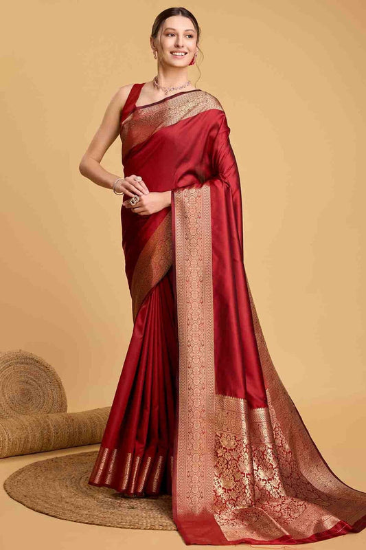Red Soft Silk Traditional Saree NCSD11110990