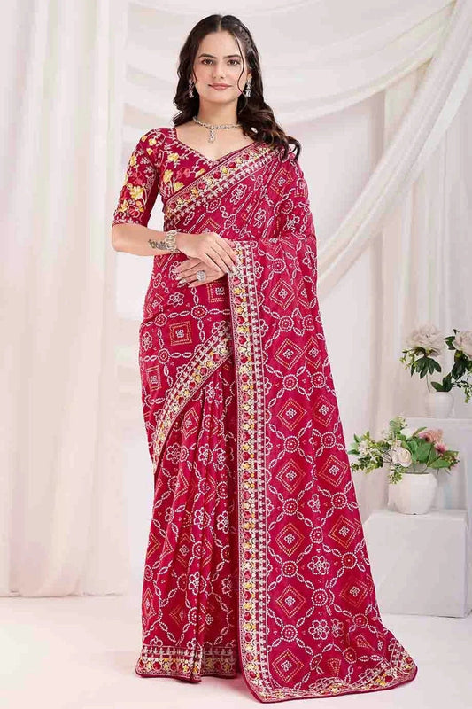 Red Vichitra Silk Designer Saree NCSD11110966